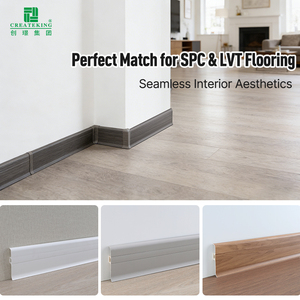 Rodapié de PVC SPC de 70 mm de Primera Calidad, Moderno, Duradero y Ecológico, Ideal para Pisos SPC LVT, Hospitales y Escuelas - Product Image 5