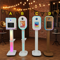 Machine Photobooth LED pour Mariages et Événements, avec iPad et Appareil Photo Reflex Numérique Premium, Montage Rapide