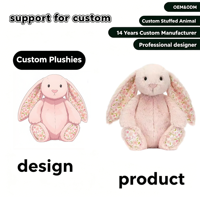 Peluche personnalisée de haute qualité, fabricant de jouets en peluche, lapin en peluche à longues oreilles, peluches lapin, lapin de Pâques