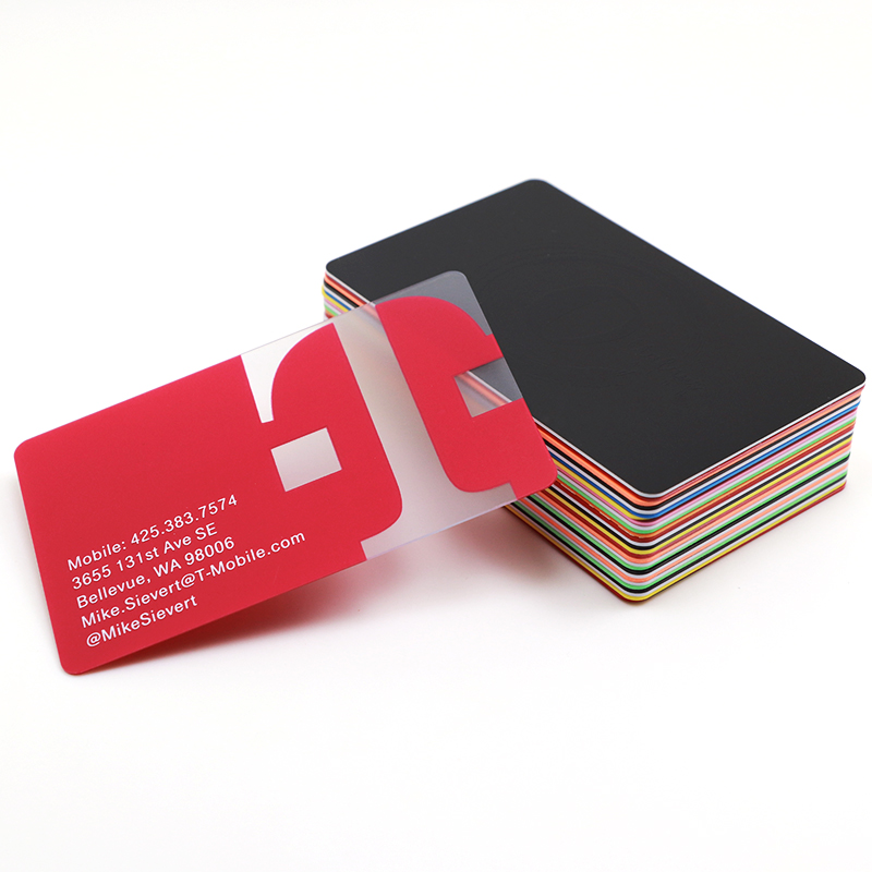 Double Side Printing Matte Clear PVC Plastic Transparent Visiting Card Custom With Logo