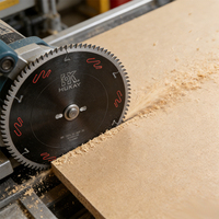 Mata Gergaji Industri 300mm 96T TCT Karbida Dilas Laser Berlapis Krom 30mm Arbor Presisi Tinggi untuk Panel Kayu, Kayu Lapis, Chipboard OEM