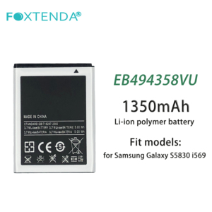 Batería de Litio Recargable <span class=keywords><strong>EB494358VU</strong></span> de 1350 mAh y 3.7 V, Batería de Polímero de Iones de Litio para Samsung Galaxy S5830 I569 - Product Image 2