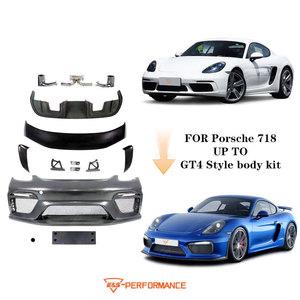Kit Carrozzeria Completo per <span class=keywords><strong>Porsche</strong></span> <span class=keywords><strong>718</strong></span>, Aggiornamento Look GT4, Paraurti Anteriore, Diffusore Posteriore, Spoiler, Scarico - Product Image 1