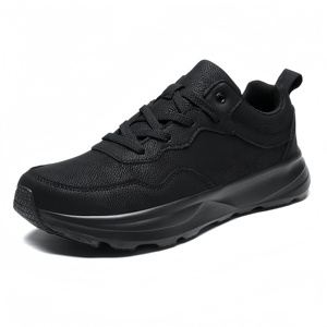 Chaussures décontractées polyvalentes entièrement noires, confortables et légères, idéales pour les trajets quotidiens et les activités sportives en extérieur - Product Image 4
