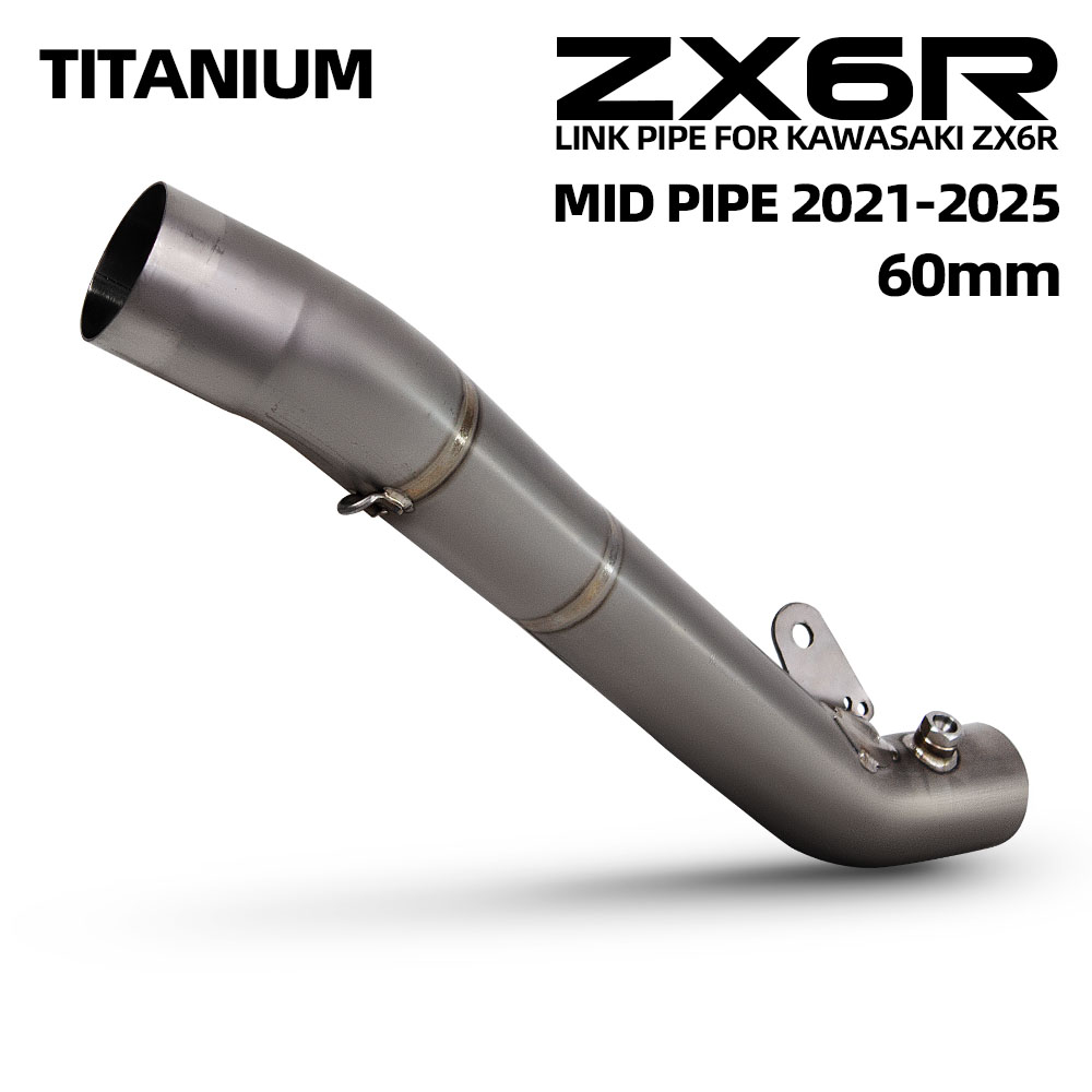Kawasaki ZX6R ZX-6R 2021-2025 Exhaust Upgrade - Titanium Link Pipe