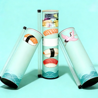 Tube en papier rond pour sushi Suka Sushi Burrito, emballage personnalisé, écologique, de qualité alimentaire, jetable, ensemble de contenants pour sushi