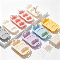 Moule à sucettes glacées en silicone de qualité alimentaire personnalisé OEM ODM pour enfants, 4 ou 6 cavités en option, moule à crème glacée pour bébé avec poignées décoratives