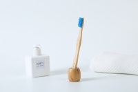 Brosse avec brosse à dents en bambou avec poils à base de plantes-Paquet de 4