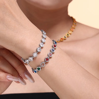 Nouveau Collier Européen et Américain Tendance en Zircon Coloré pour Femme – Chaîne de Luxe Légère, Exquise et Haut de Gamme, qui Sublime le Tempérament