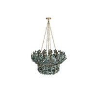 Lustre moderne créatif nordique vert et blanc en forme de noix de coco de haute qualité pour hôtel, escalier, chambre à coucher, salon