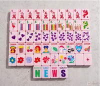 Vdyuan Trading Co., Ltd. Mahjong de luxe portable électronique – Tuiles de Mahjong pliables en acrylique durable – Style américain