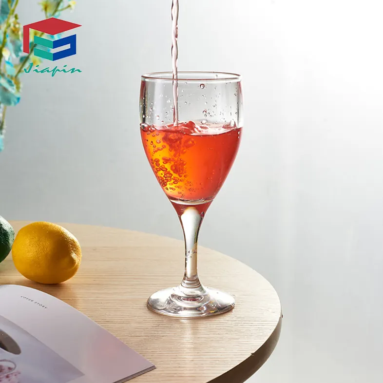 Crystal clear özel şarap bardağı şarap kadehi cam renkli cam kamp otel kantin parti için