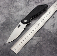 Couteau de poche pliant d'extérieur en acier 5Cr13 avec manche G10, clip de poche, outil EDC CNC pour camping, randonnée, survie, bricolage, OEM personnalisé, pointe tombante