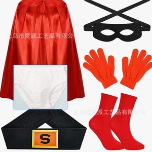 Cape d'Halloween pour enfants, costume de super-héros en fil de polyester, unisexe, 5-7 ans, décoration de fête - Product Image 3