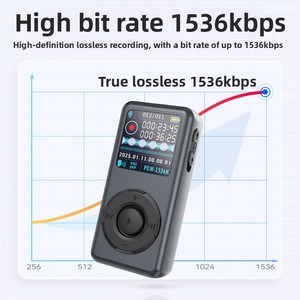 Nuevo Reproductor MP3 <span class=keywords><strong>de</strong></span> Alta Definición con Cancelación <span class=keywords><strong>de</strong></span> Ruido, Grabadora <span class=keywords><strong>de</strong></span> Voz Inteligente con Control por Voz y Tiempo <span class=keywords><strong>de</strong></span> Espera Súper Largo - Product Image 3