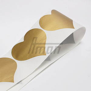 Heart Shape <b>Scratch</b> Off Sticker Golden PET Wear Resistant Anti-Counterfeit Label for Game Card Recharge Card B2B Supply - Product Image 1