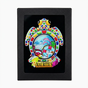Aimant de réfrigérateur en bois de <span class=keywords><strong>Maurice</strong></span>, design tortue, souvenir de voyage, cadeau de bienvenue, ornement d'anniversaire, décoration, support d'autocollant - Product Image 3