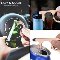 Outil d'ouverture de porte sans contact Bouton d'ouverture de porte sans contact Poussoir rétractable Porte-clés Outil Stylet Conseils Outil de clé sans contact