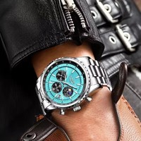 LIGE Montre Homme Casual Sports Chronographe Étanche Hommes Date Horloge Quartz Montre-Bracelet Marque Luxe 24H Phase de Lune Montres pour Hommes