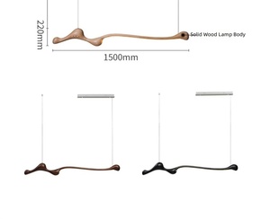 Candelabro creativo <span class=keywords><strong>de</strong></span> diseñador para restaurante, lámpara <span class=keywords><strong>de</strong></span> mesa <span class=keywords><strong>de</strong></span> comedor <span class=keywords><strong>de</strong></span> estilo Wabi-Sabi <span class=keywords><strong>de</strong></span> <span class=keywords><strong>madera</strong></span> natural, luz colgante <span class=keywords><strong>de</strong></span> <span class=keywords><strong>madera</strong></span> maciza - Product Image 4
