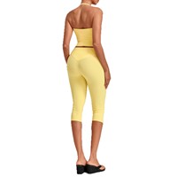 Ensemble de yoga 2 pièces pour femme : haut court à col halter et legging capri taille haute, tenue de sport douce et extensible pour la gym, la danse et l'entraînement
