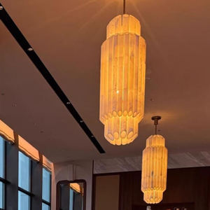 Marbre Épais Bambou Tube <span class=keywords><strong>Colonne</strong></span> <span class=keywords><strong>Colonne</strong></span> Lustre Lumières Décoration Clubhouse Bar Comptoir Restaurant Marbre Pendentif Lampe - Product Image 6