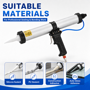 <span class=keywords><strong>Pistola</strong></span> <span class=keywords><strong>de</strong></span> Calafateo Neumática Confiable, Dispensación Uniforme, Baja Fatiga, Herramienta <span class=keywords><strong>de</strong></span> Calafateo Duradera, Aplicador <span class=keywords><strong>de</strong></span> Adhesivo Resistente <span class=keywords><strong>para</strong></span> Ventanas y Puertas - Product Image 1