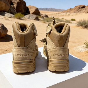 DSF19 716 Khaki Suede Tactical <b>Boots</b> Breathable All Seasons Outdoor Anti Slip Men <b>Hiking</b> Walking Shoes - Product Image 3
