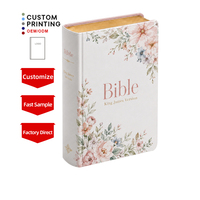 Fabricant OEM en gros – Service d'impression couleur personnalisée haut de gamme – Livre biblique chrétien à couverture rigide avec bord doré