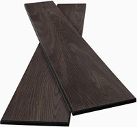 Lot de 16 panneaux muraux acoustiques en chêne fumé, auto-adhésifs, insonorisants, en feutre polyester PET avec grain de bois