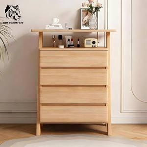 china manufactory low price customizable in stock log color ship immediately new fashion bedroom furniture wood <b>drawer</b> cabinet - Product Image 2