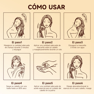 Mascarilla de Colágeno para el Cabello de Marca Blanca al por Mayor OEM con Aceite Natural para Reparar Daños - Product Image 6