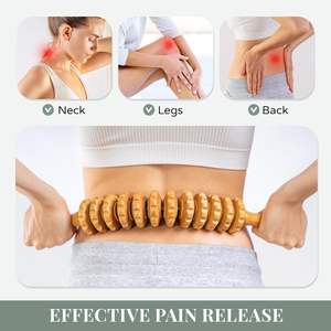 4 Massage werkzeuge aus Holz zur Körperform ung, zur Verbesserung der Durchblutung und Muskel entspannung - Product Image 3