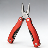 Pince multifonction pliable en acier inoxydable avec poignée en aluminium anodisé multicolore, outil de survie et de camping