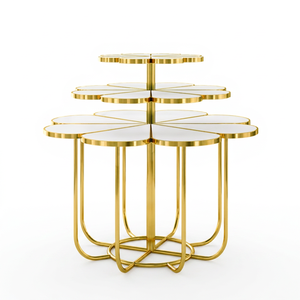 Elegant Stainless Steel Frame 3 Tier Cake <b>Table</b> Stand for <b>Party</b> Wedding Decoration - Product Image 1
