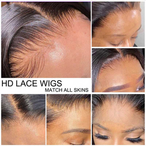 Perruques Courtes Bob en Cheveux Humains Vierges Brésiliens 100% Naturels, Raides comme des Baguettes, avec Dentelle HD, Vente en Gros pour Femmes - Product Image 3