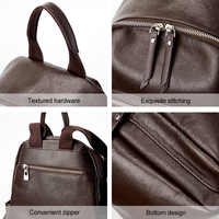 Sac en cuir véritable pour les étudiants, avec plusieurs poches zippées, sacs à dos décontractés pour femmes, pour les voyages quotidiens, ODM personnalisé