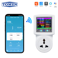 TOMZN TOVPD1-SKW Prise universelle + prise EU WIFI TUYA, tension et courant AC 110V 220V 1-16A, avec disjoncteur de mesure PE