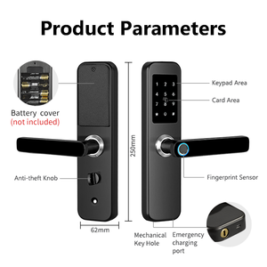 Porte sans fil à empreintes digitales, cylindre numérique Wifi Smart Double Tuya contrôle d'accès porte Tt serrures intelligentes poignées biométriques - Product Image 5