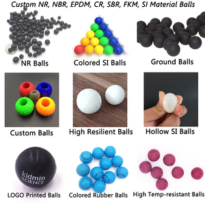 Yüksek Sıcaklığa Dayanıklı Esnek Renkli Silikon Kauçuk Top Ekran Temizleme Titreşimli Ekran Topu Özelleştirilmiş Kauçuk Top - Product Image 6