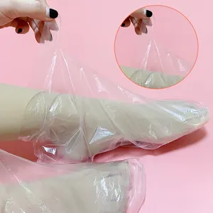 Benutzer definierte günstige Preis Einweg wasserdichte Pe HDPE Socken Damen Schönheit klare transparente Kunststoff Fuß abdeckungen für Fuß schutz