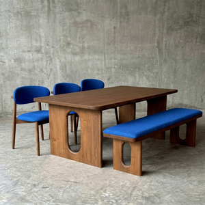 Luxury Durable Solid Teak <b>Square</b> Scandinavian Modern Dining <b>Table</b> Set for Resort Villa Hotel and Contemporary Home Furniture - Product Image 4
