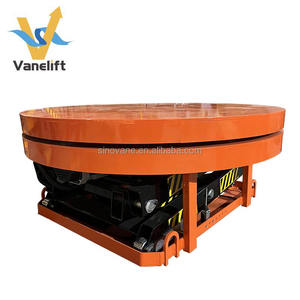 China Factory 500 1000 2000 Kg 1T Automatic Scissor Hydraulic <strong>Lift</strong> Electric Turn <strong>Table</strong> Lifter With Round Rotary Turning Platform - Product Image 5