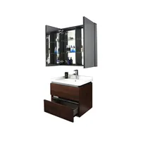 Vanité de salle de bain Hangzhou couleur blanche noire armoire en lin autoportante armoires de salle de bain
