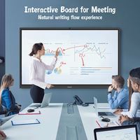 Tableau interactif intelligent LCD 100 pouces Full HD, double système d'exploitation Android Windows, multi-touch, tableau blanc électronique pour l'éducation