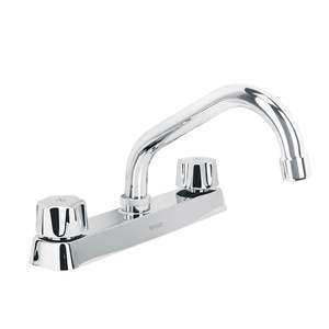 F-317-C Foset 8 'rubinetto corto cucina con maniglie esagonali carburo di compressione rubinetto da cucina - Product Image 2