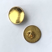 Porte-badge rond en métal vierge de 25 mm, noir, argent, or, cercle rond, épingle à broche