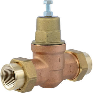 Vanne <span class=keywords><strong>de</strong></span> régulation <span class=keywords><strong>de</strong></span> <span class=keywords><strong>pression</strong></span> à double union - 1 pouce NPT femelle, 45 PSI, tête en laiton, adaptée aux systèmes d'<span class=keywords><strong>eau</strong></span> domestiques - Product Image 4