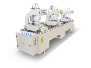 Máquina de Soldadura de Tres Cabezas Eworld 380V con Control PLC, Equipo de Alta Precisión para Fabricación de Puertas y Ventanas de PVC, Potencia de 3.5kW, 1 Año de Garantía - Product Image 3
