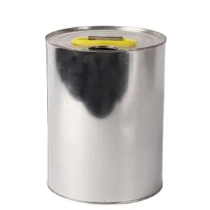 Óleo brilhante vazio do lata da pintura do metal 5l com anel puxar tab